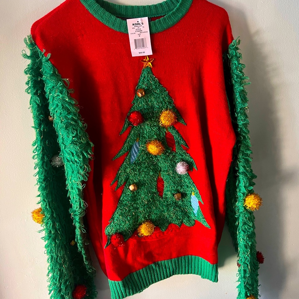 Festive Red and Green Christmas Sweater